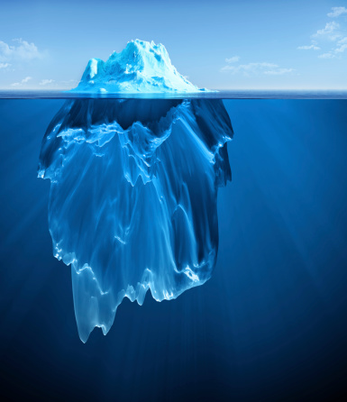 iceberg floating on clear water