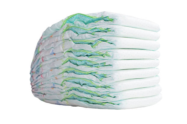 istock pile of diapers on white background 452596323