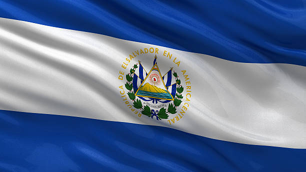 Flag of El Salvador stock photo