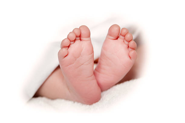 Baby feet, isolated on white