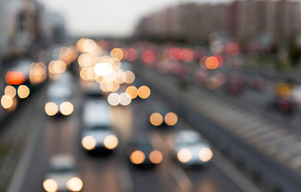 istock traffic abstract light background of car on road 452623737