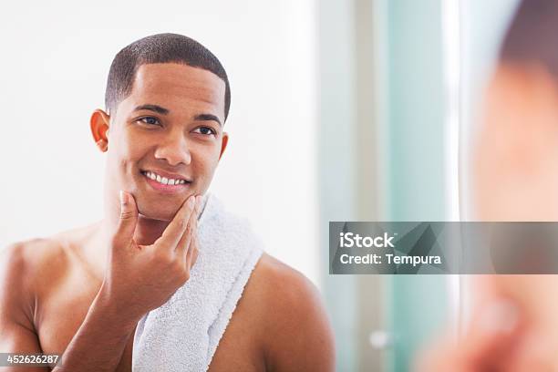 Skin Care And Shaving Stock Photo - Download Image Now - Men, Shaving, African Ethnicity