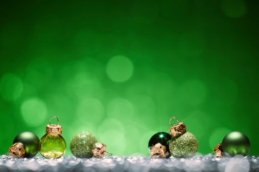 Green Christmas Baubles