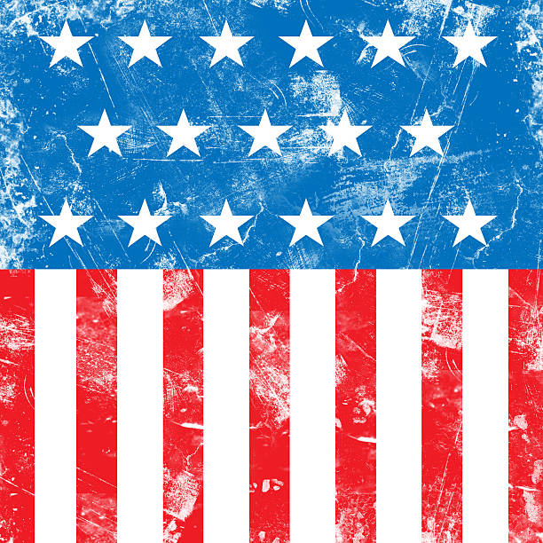 istock Grungy faded USA flag background 452632539