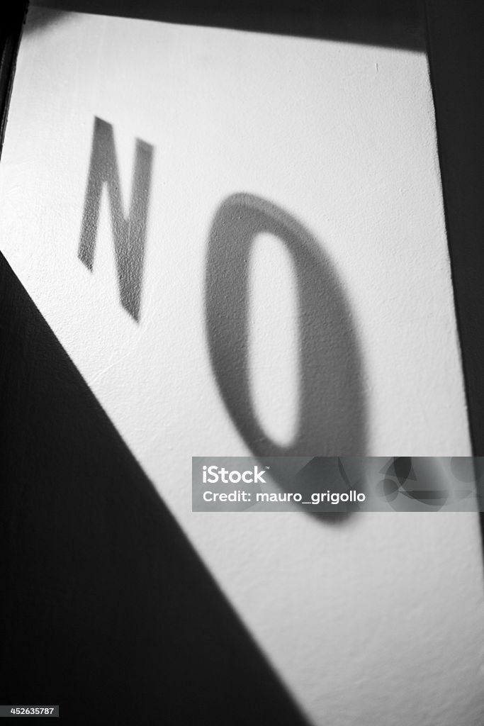 ¡No! - Foto de stock de Blanco y negro libre de derechos