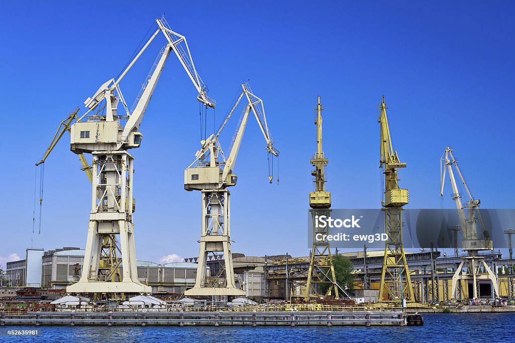 Recession in shipyard Closed shipyard, Szczecin, Poland  Baltic Sea Stock Photo