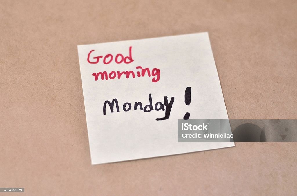 Monday Texture Text Good Morning Monday On The Short Note Texture Background Stock ...