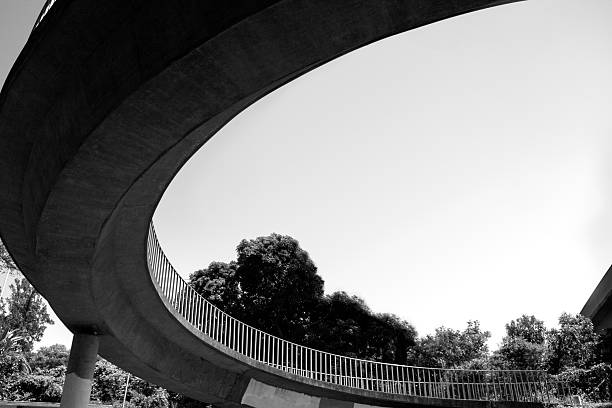 istock Black And White Abstract View of Pedestrian Walkway 452640103