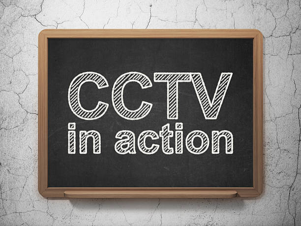 istock Privacy concept: CCTV In action on chalkboard background 452645797