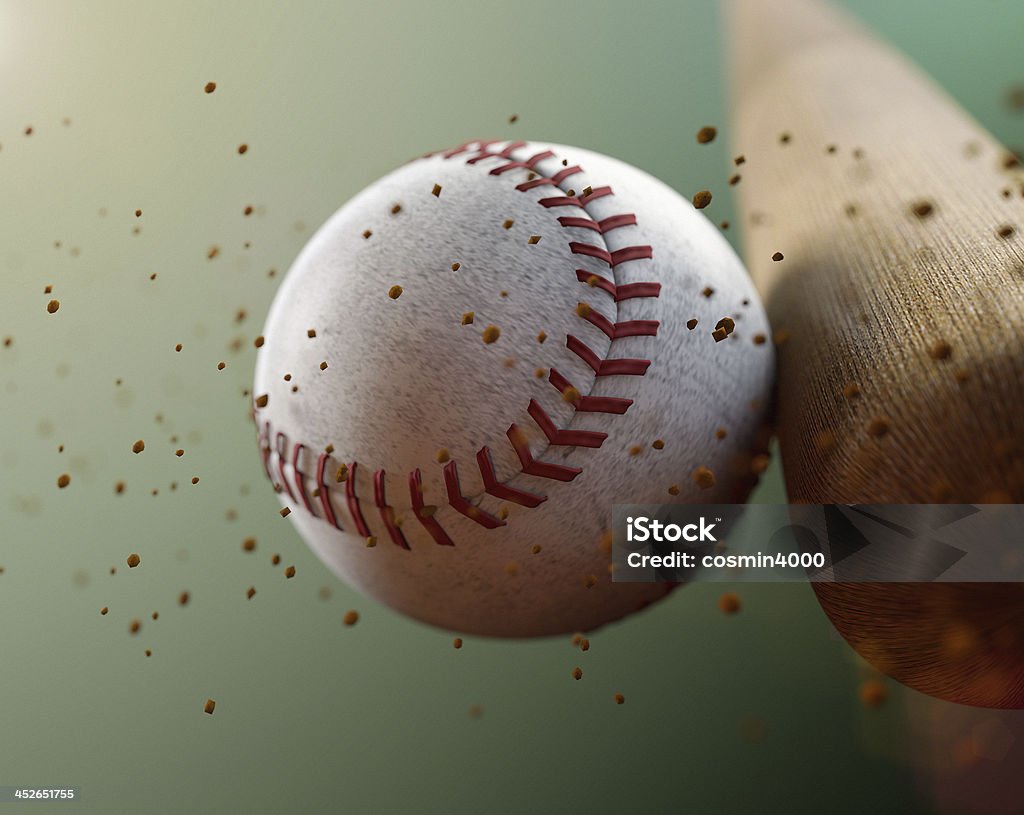 baseball bat and baseball Baseball - Sport Stock Photo