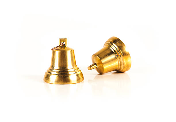 istock two golden bell isolated on white background 452652639