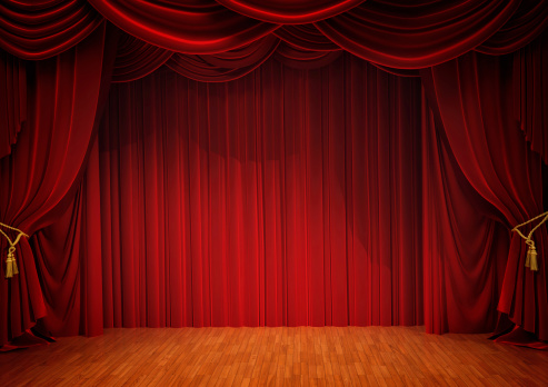 Spotlight on a theater stage