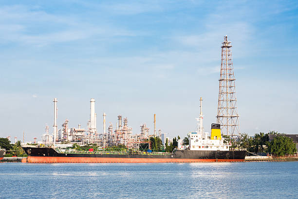 istock Oil refinery plant with tanker 452661135