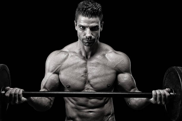 bodybuilder - weights human arm male beauty sport 뉴스 사진 이미지