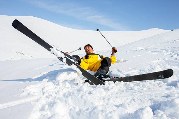 istock Falling skiers trying to Moving up 452668309