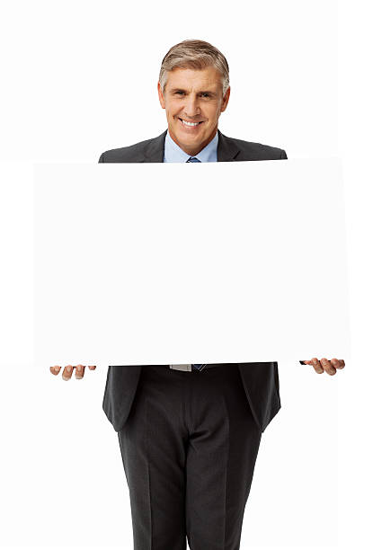 istock Businessman Holding Blank Placard 452668527