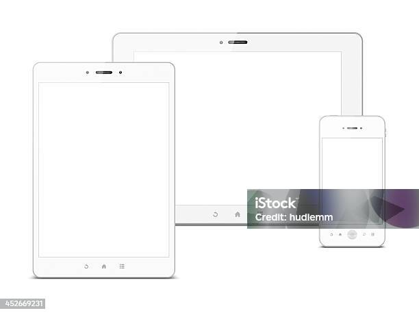 Foto de Tablet Pc E Smartphone e mais fotos de stock de A caminho - A caminho, Branco, Computador