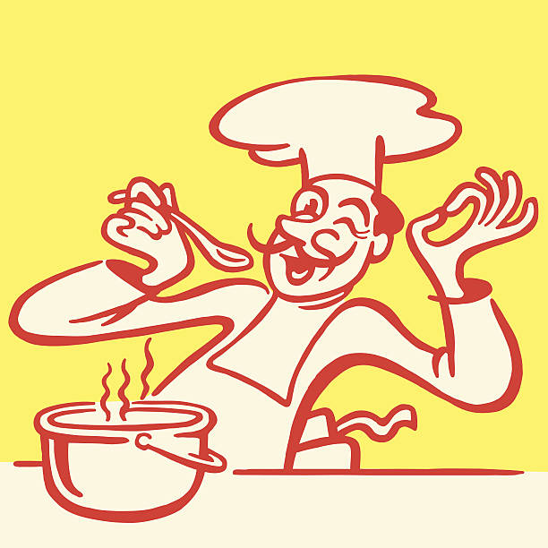 Chef Tasting Food From Pot