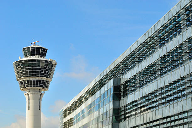 Control tower at Munich Airport Control tower at Munich Airport, Germany munich airport stock pictures, royalty-free photos & images