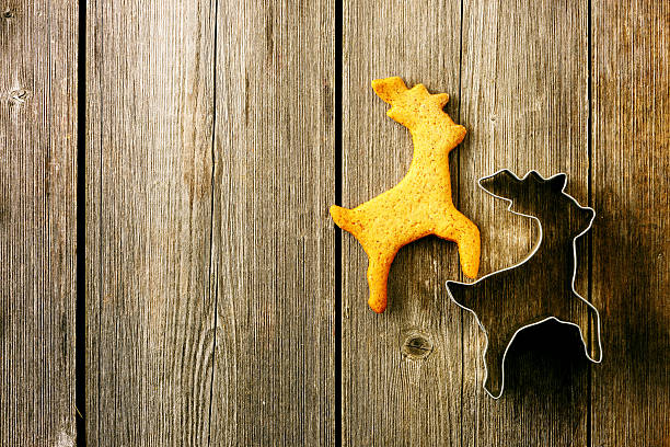 istock Christmas homemade gingerbread deer cookie 452675477