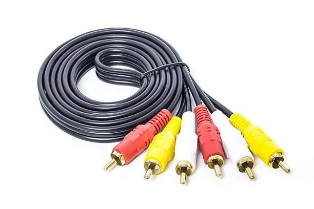 istock audio video cable RCA to 3.5mm jack 452675643