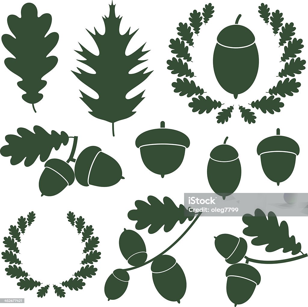 Oak (EPS) + ZIP - alternate file (CDR) Laurel Wreath stock vector