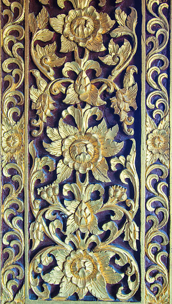 arte tailandia carving thai definizione di sfondo texture - thai culture thailand painted image craft product foto e immagini stock