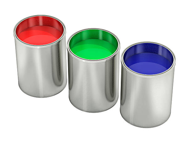 istock Paint buckets - primary RGB colors 452679605