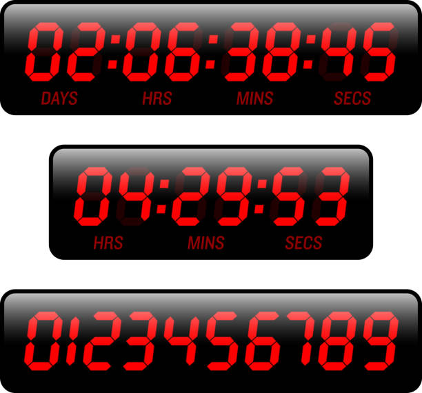 Countdown timer Vector illustration with transparent effect. Eps10. countdown stock illustrations