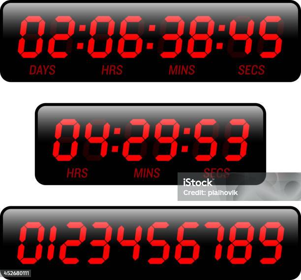 Countdown Timer Stock Illustration - Download Image Now - Countdown, Digital Display, Digital Clock