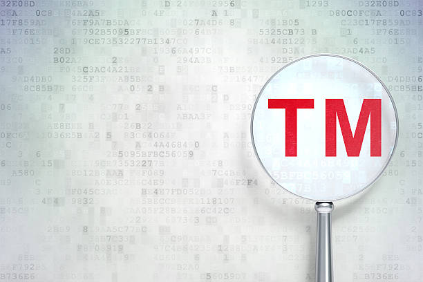 istock Law concept:  Trademark with optical glass on digital background 452682797