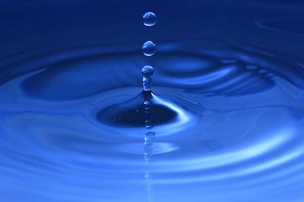 Wasser Tropfen-Muster-Blau – Foto
