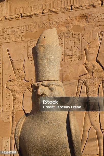 Statue In Edfu Temple Stock Photo - Download Image Now - Ancient, Ancient Civilization, Antique