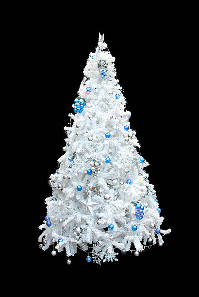 albero di natale bianco - christmas tree christmas tree artificial foto e immagini stock