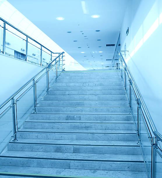 istock iluuminated contemporary staircase indoor spacious hall 452690299