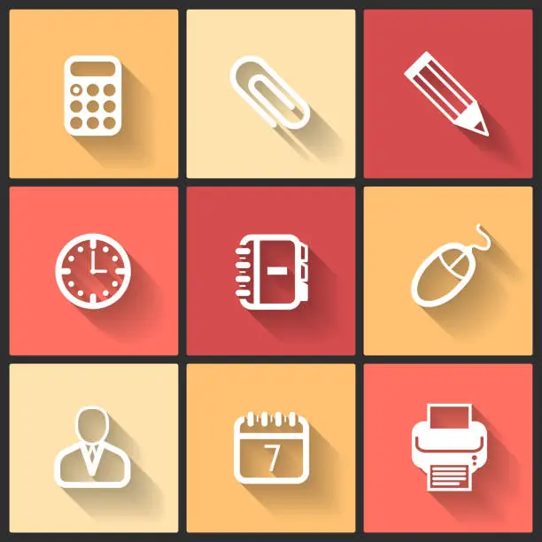 Vector illustration of Vector design flat icons