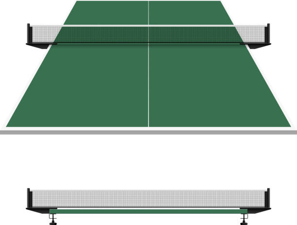 Table tennis, ping pong net Vector illustration with transparent effect. Eps10. ping pong table stock illustrations