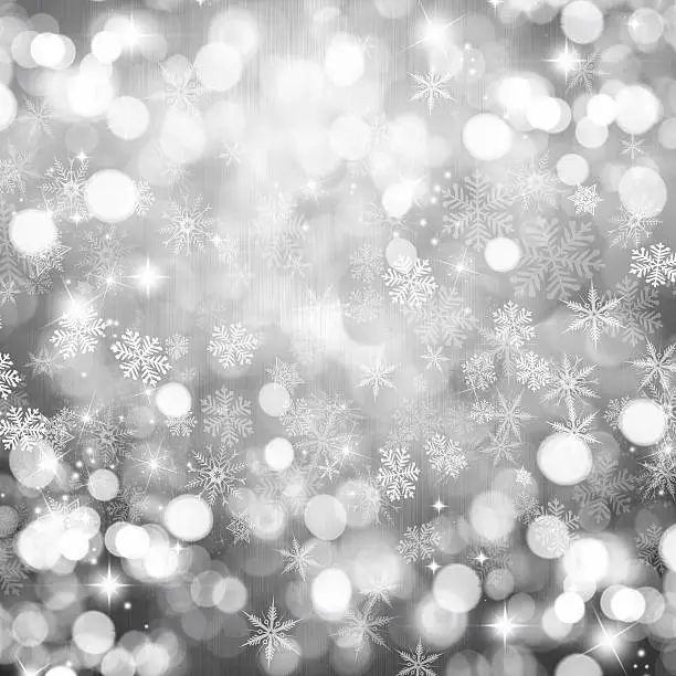 Christmas background of snowflakes and stars