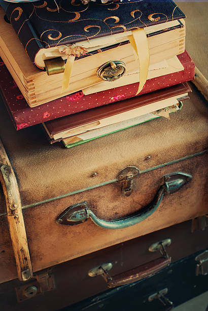 istock Old Vintage Albums and Trunks, vertical 452693021