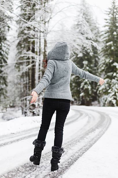 istock Woman enjoying a winter day 452695953