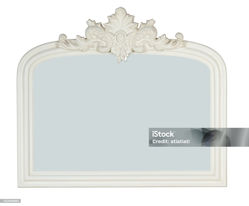 Espelho decorativo Moldura de Quadro Isolado no branco com caminho - Foto de stock de Artigo de decoração royalty-free