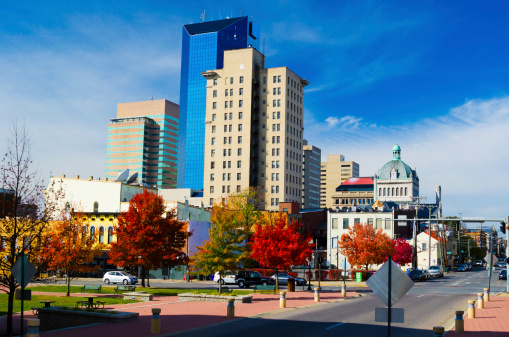 Downtown Lexington Skyline.  Lexington is the second largest city in Kentucky, and most famous for the Kentucky Derby Race, and is known as 