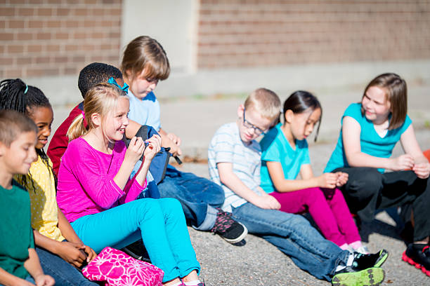 Hanging out in school yard