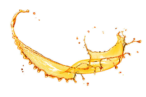 istock Orange water splash isolated on white background 452700413