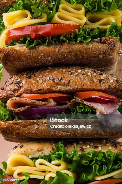 Colorful Theme Of Sandwich Healthy Food Stock Photo - Download Image Now - Adulation, Adult, American Culture