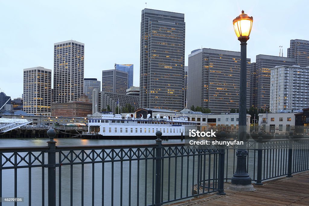 San Francisco: Ferry Building and Downtown Port of San Francisco and downtown  Bay of Water Stock Photo