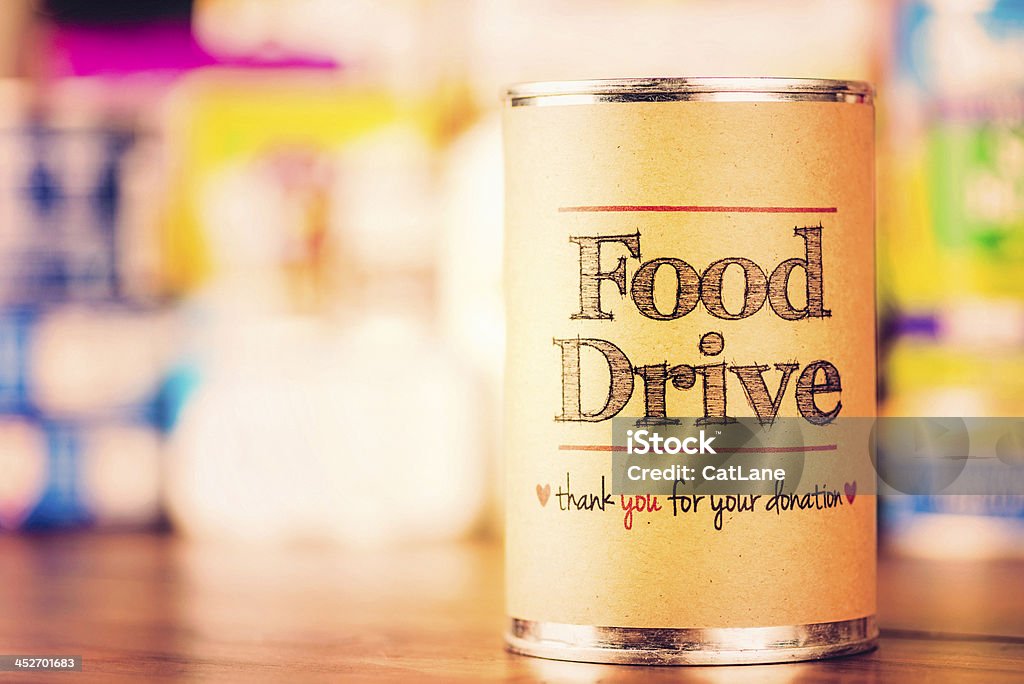 Food Drive Food Drive Promotion Food Drive Stock Photo