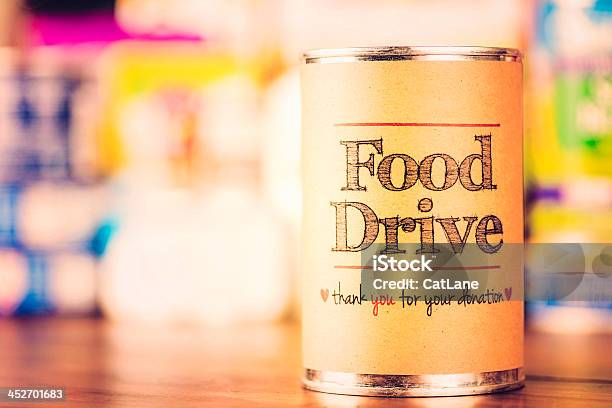 Food Drive Stock Photo - Download Image Now - Food Drive, Canned Food, Motivation