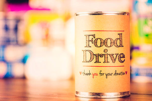 еда drive - food canned food drive motivation стоковые фото и изображения