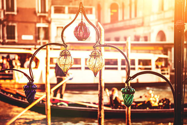 istock Gondola with tourist passing on the background 452707721